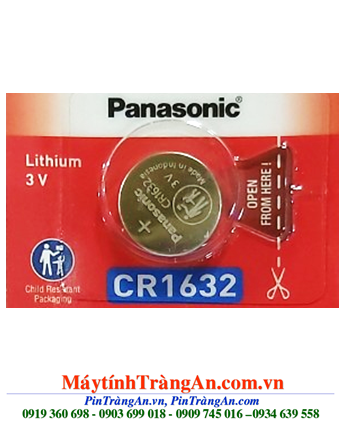 Pin 3V lithium Panasonic CR1632 chính hãng Panasonic Nhật Made in Indonesia